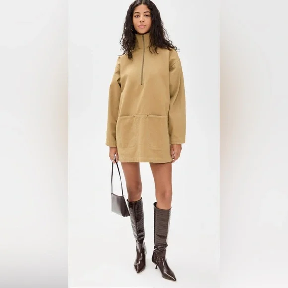 Rachel Comey Ennio Olive Cargo Midi Mini Tan Dress Size 4 New w Tags